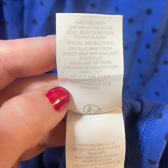 Boden surplice polka dot midi dress blue colorful career 10 - Picture 8 of 8